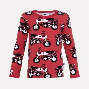 Paapii Designs Ulnas Long-Sleeve Slim Fit Shirt Featuring Moped Print Children's